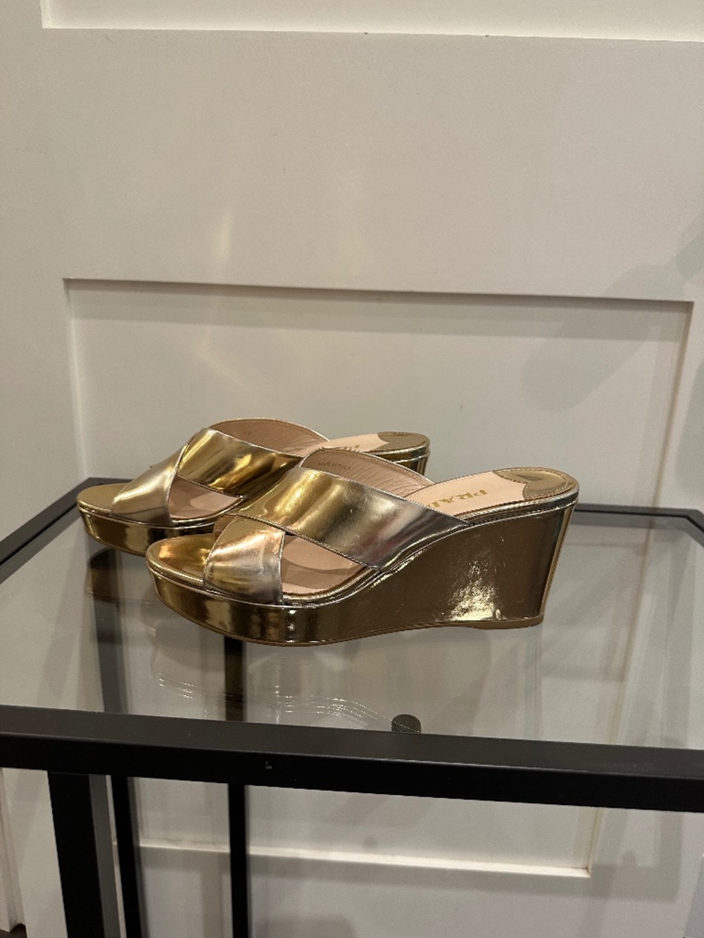 Gold Prada Sandal
